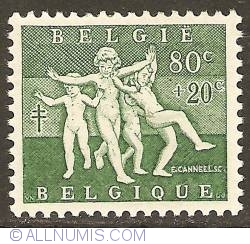 Image #1 of 80 + 20 Centimes 1955 - Fight against tuberculosis