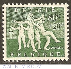 80 + 20 Centimes 1955 - Fight against tuberculosis