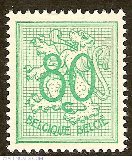 80 Centimes 1951 - Heraldic Lion, Coat of Arms - Circulation stamps ...