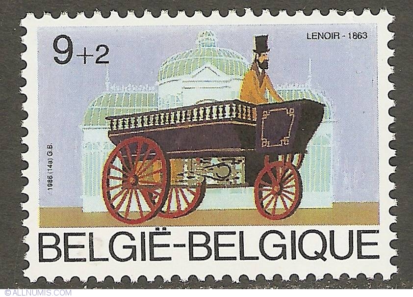 9 + 2 Francs 1986 - Lenoir 1863, Transportation - Belgium - Stamp - 17942