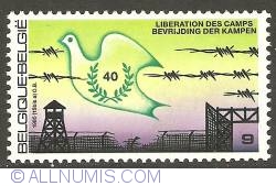 Image #1 of 9 Francs 1985 - 40th Anniversary Liberation of Camps