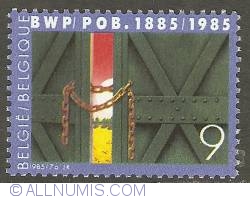 9 Francs 1985 - Centenary of Belgian Labour Party