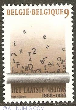 Image #1 of 9 Francs 1987 - Centennial of Newspaper Het Laatste Nieuws