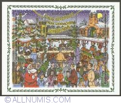 Image #1 of 9 x 14 Francs 1996 - Christmas Market Souvenir sheet