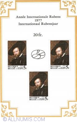 20 Francs 1977 - International Year of Rubens - souvenir sheet
