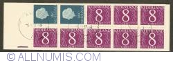 Image #1 of Booklet 8 x 8 Cent, 2 x 18 Cent 1965 - Queen Juliana and Numeral Types