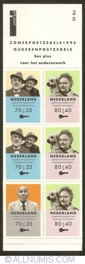 Image #1 of Booklet 3 x 75 Cents + 35 Cents + 3 x 80 Cents + 40 Cents  Summer Stamps 1993 - Elderly People