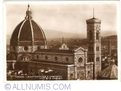Florence - The Cathedral with Campanile seen from San Lorenzo (1957)
