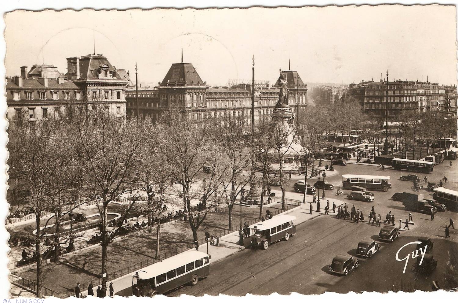 Paris - Republic Square (Place de la République) (1950), Paris ...