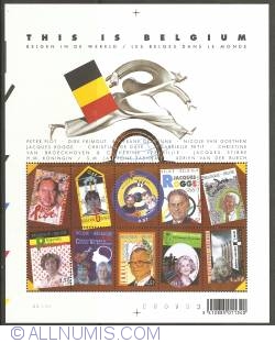 This is Belgium 2004 Souvenir Sheet - Personalities