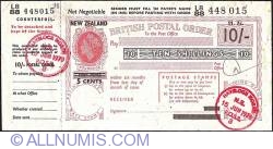 1 Dollar & 7 Cents on 10 Shillings 1970 (15th. of June) - Overprinted '$1 . 7c.' in error.