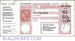 1 Dollar & 7 Cents on 10 Shillings / 50 Pence N.D.