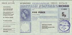 Image #1 of 11 Cents on 5 Pence 1972 (Emis la St. Manners (Wellington) pe 29. VIII.)