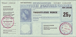 25 Pence 1985 (Issued at Auckland on August 3rd)
