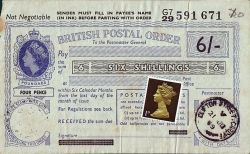 6 Shillings 1969 (emis la Clifton Street, Cardiff la 12. VI.)